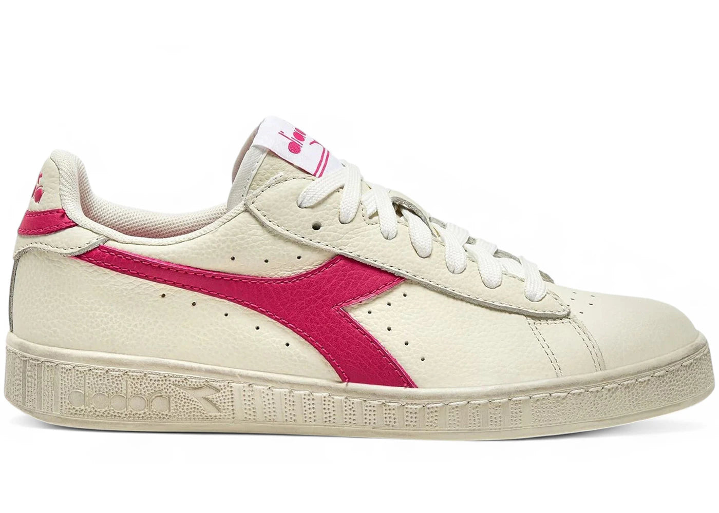 Diadora Game L Low Waxed White Raspberry Sorbet