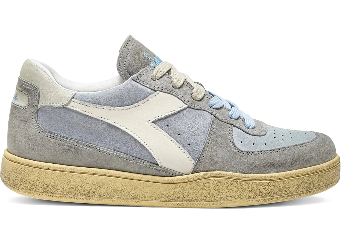 Diadora Mi Basket Suede Low Gray Blue White