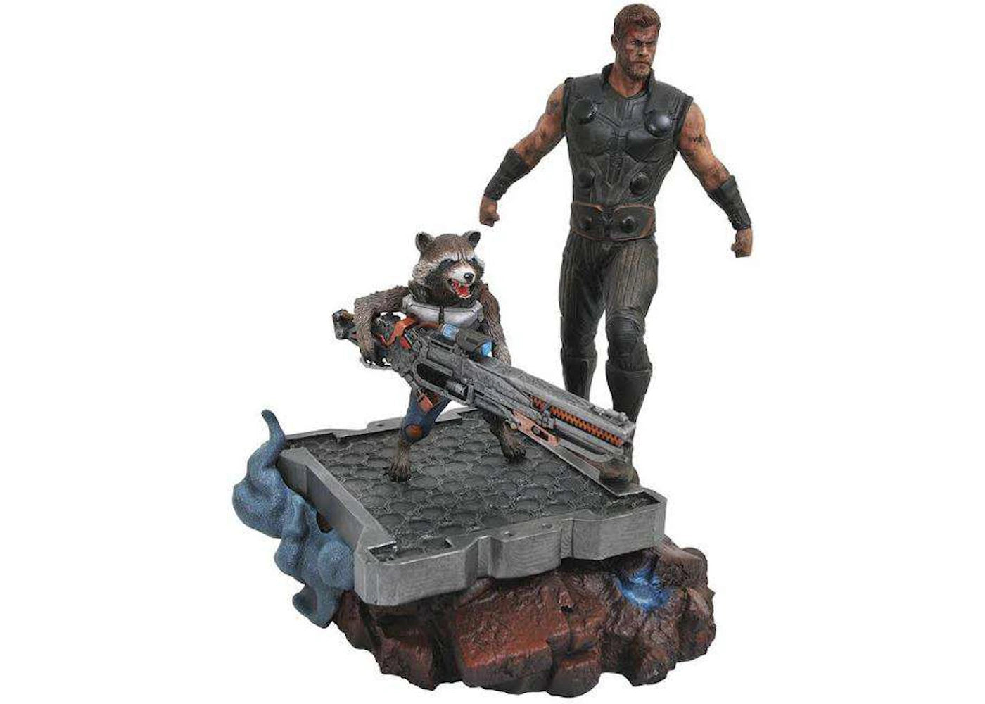 Diamond Select Toys Marvel Premier Thor & Rocket Raccoon Collectible Resin Statue