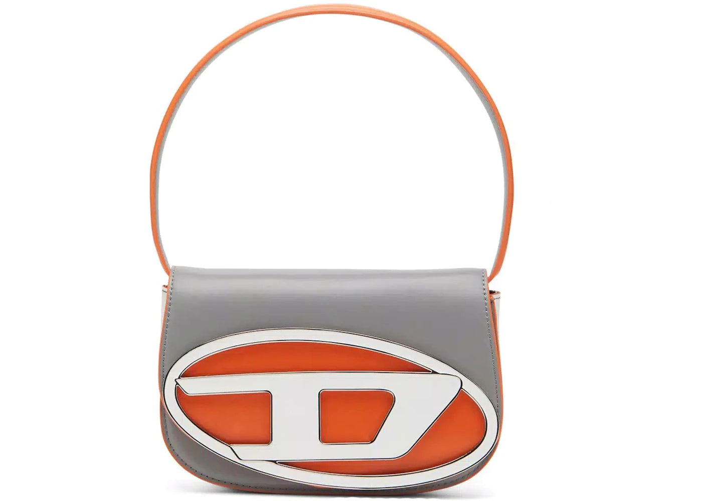 Diesel 1DR Shoulder Bag Grey/Orange