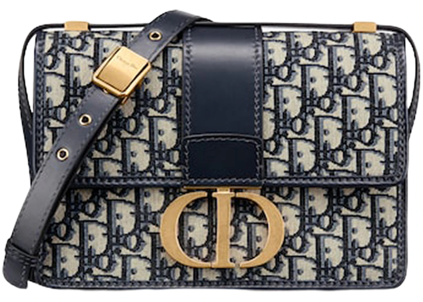 Dior 30 Montaigne Shoulder Bag Dior Oblique Jacquard Blue