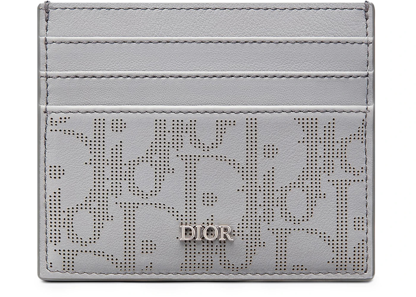 Dior (6-Slot) Card Holder Oblique Jacquard Gray