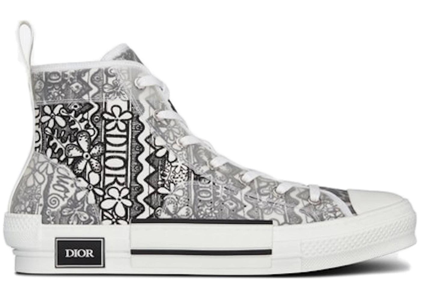 Dior And Shawn B23 High Top Black White Embroidery