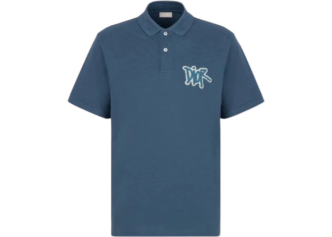 Dior And Shawn Oversized Polo Shirt Blue