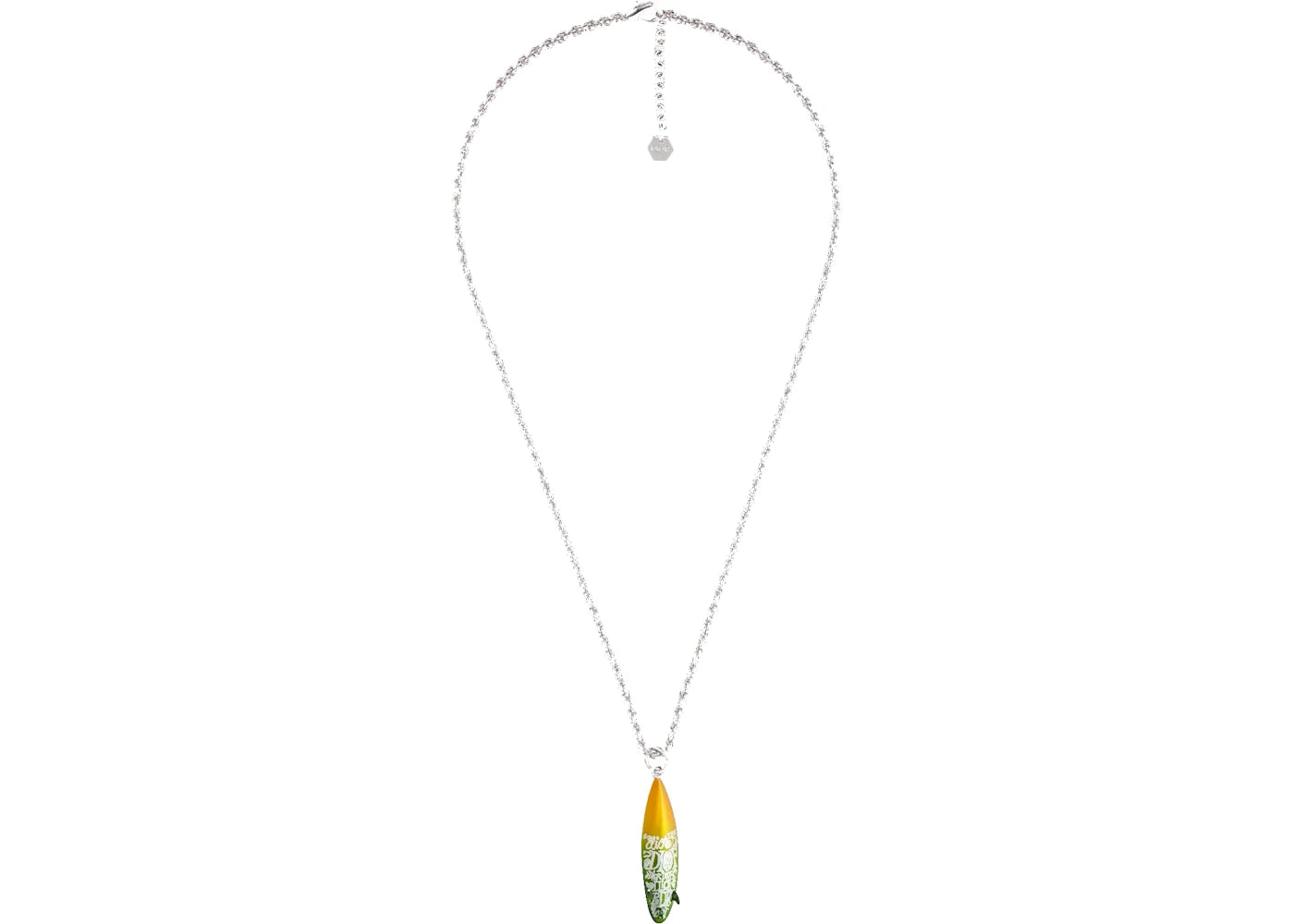 Dior And Shawn Surfboard Pendant Necklace Yellow/Green