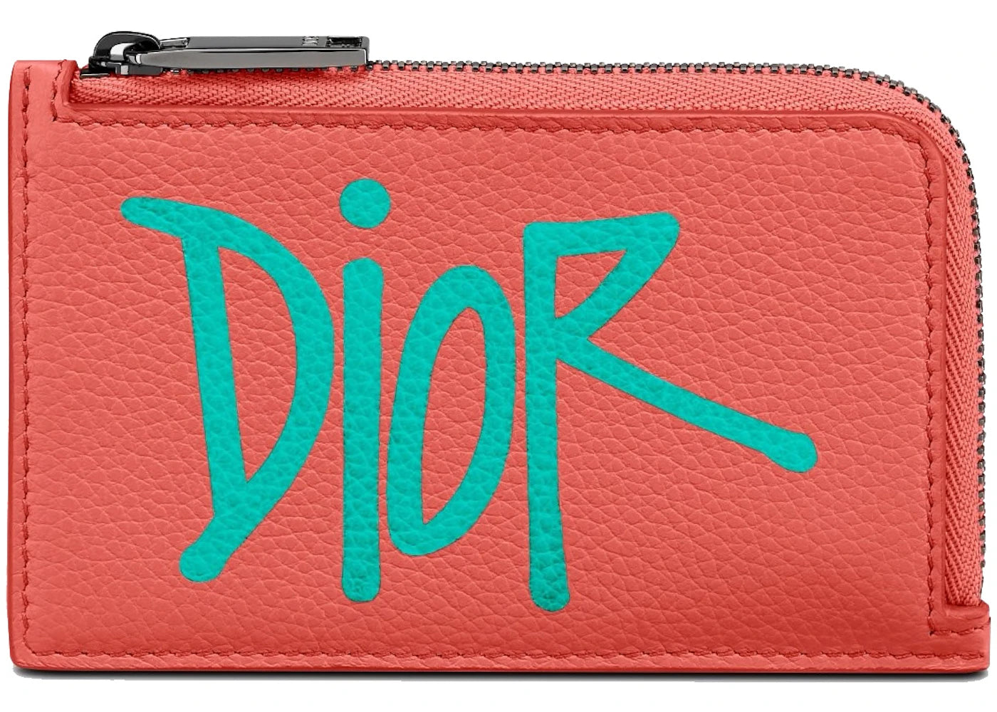 Dior And Shawn Zipped Card Holder (3 Card Slot) Coral