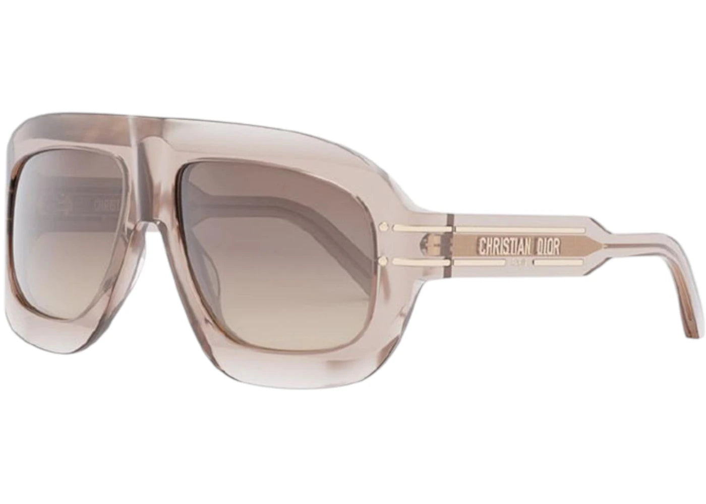 Dior Aviator Sunglasses Shiny Transparent Pink (DIORSIGNATUREM1U 40F1)