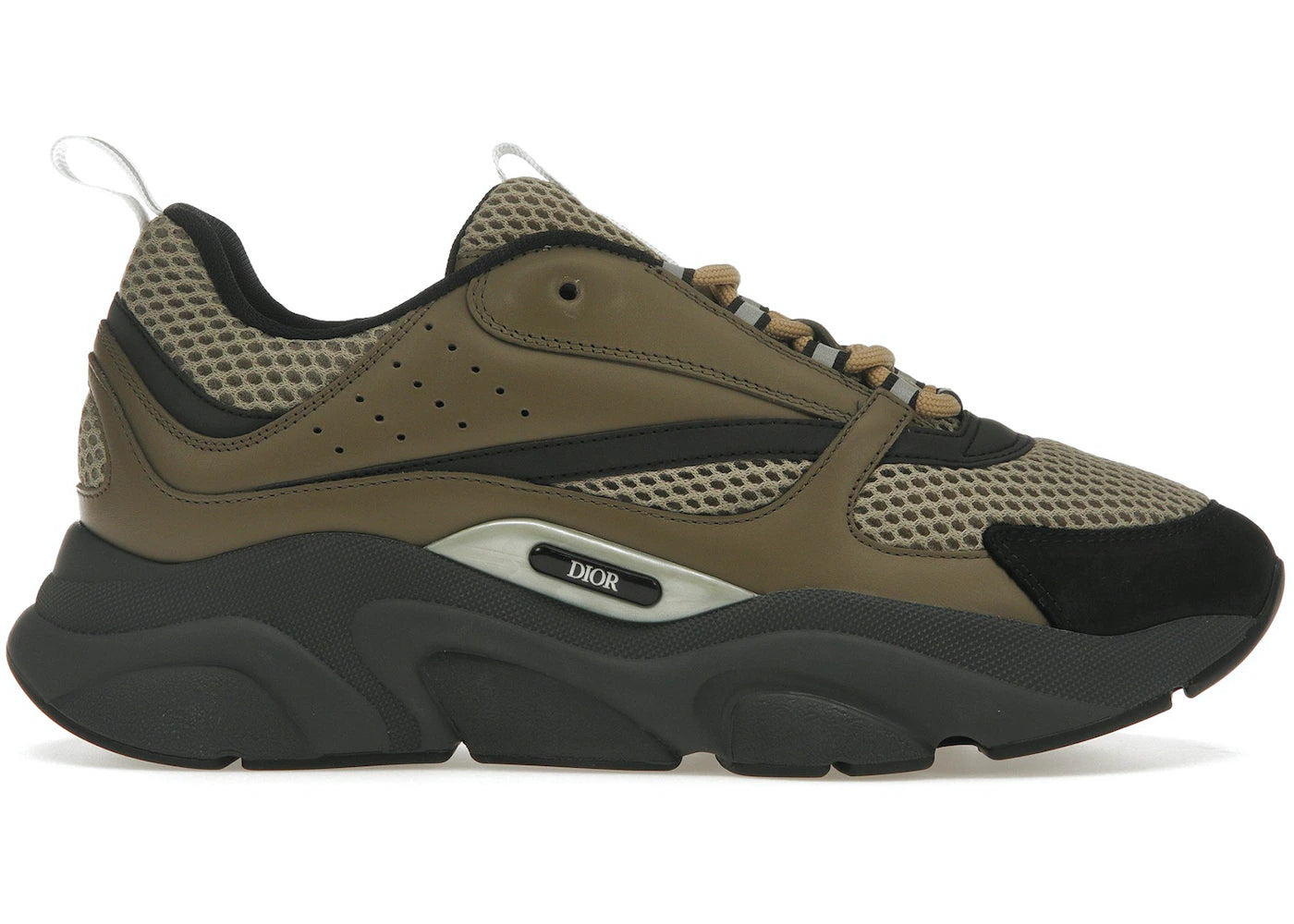 Dior Kickz Rapper Dior B22 Khaki Black Calfskin – Side Kicks