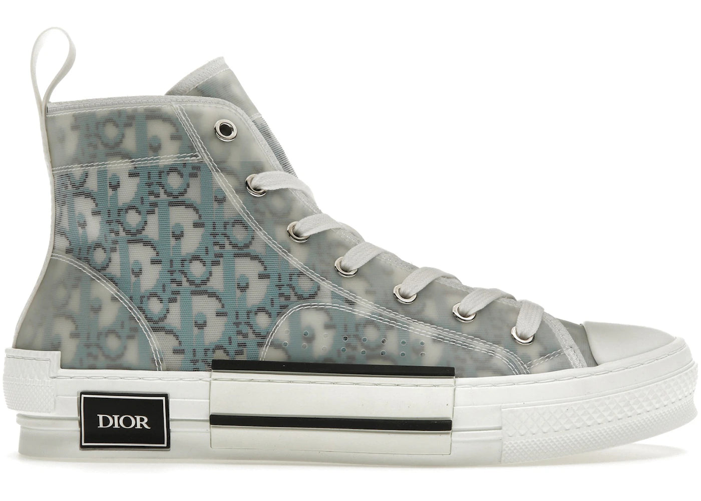 Dior B23 High Top Blue Oblique Pixel