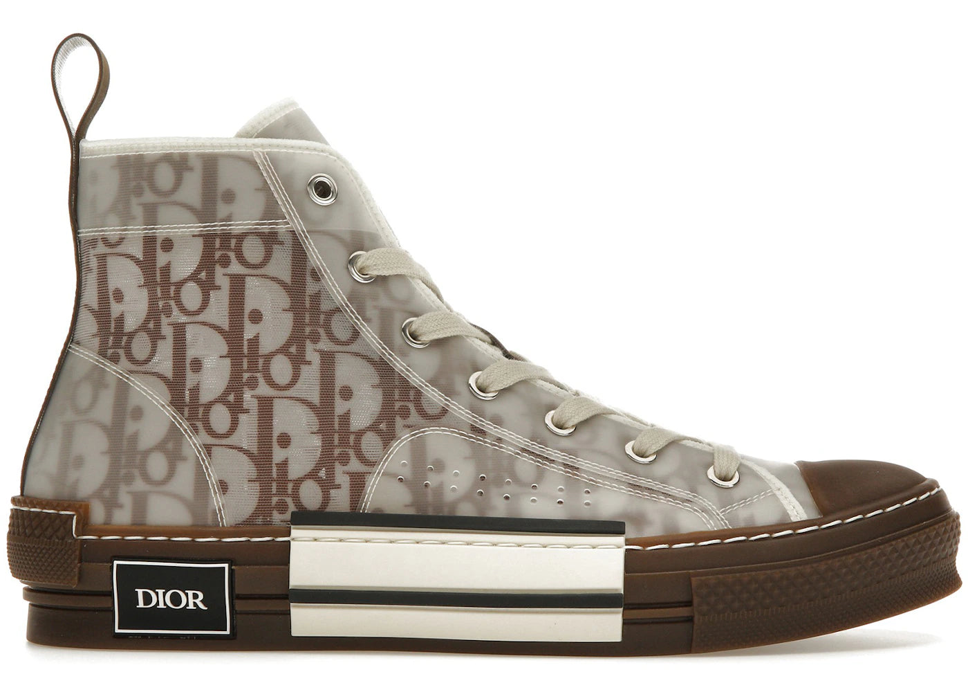 Dior B23 High Top Coffee White Dior Oblique