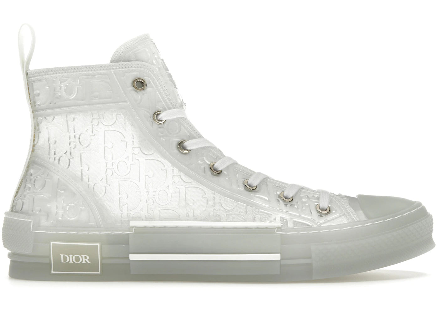 Dior B23 High Top White Raised Oblique