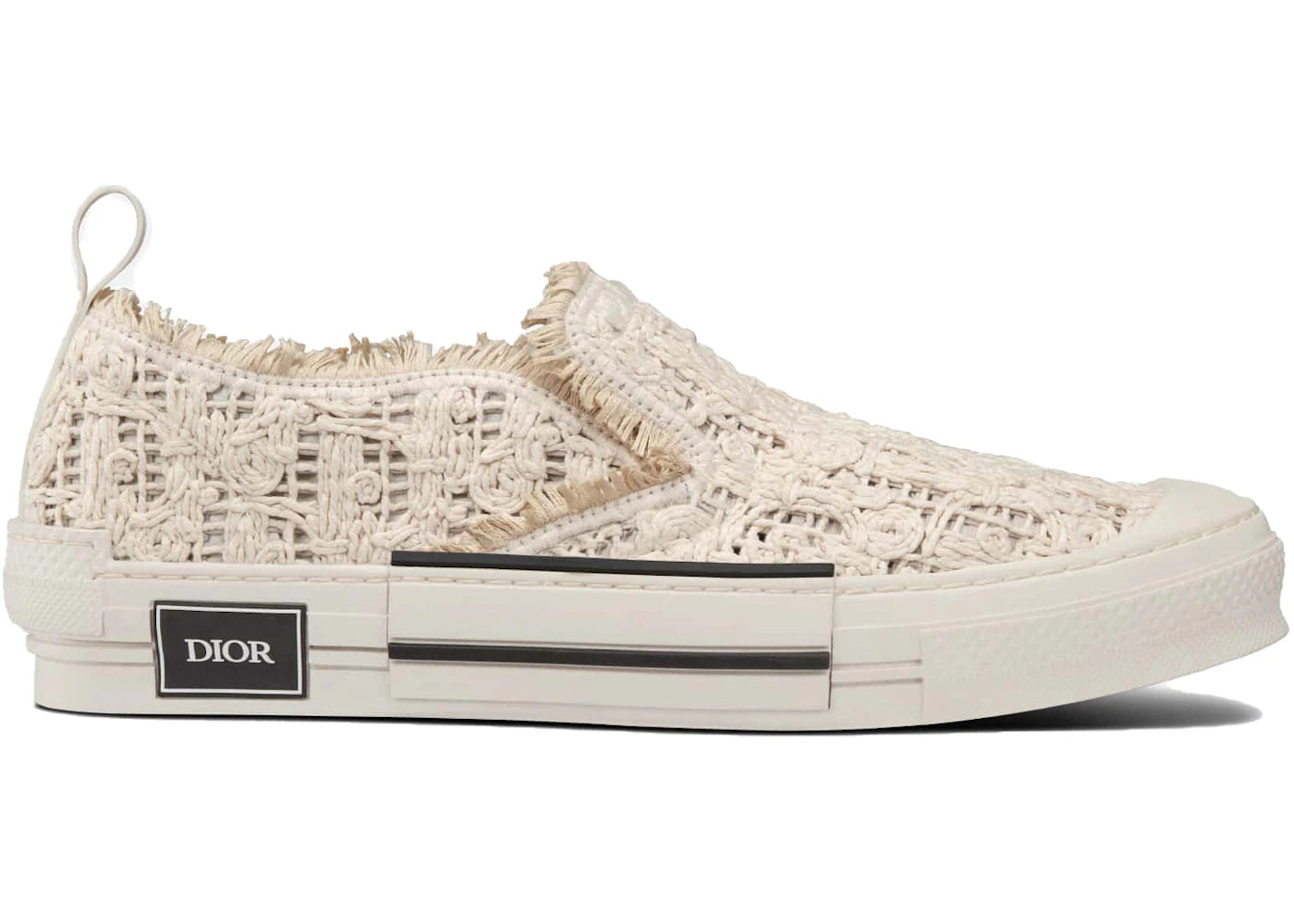 Dior B23 Low Slip On Cream Macrame