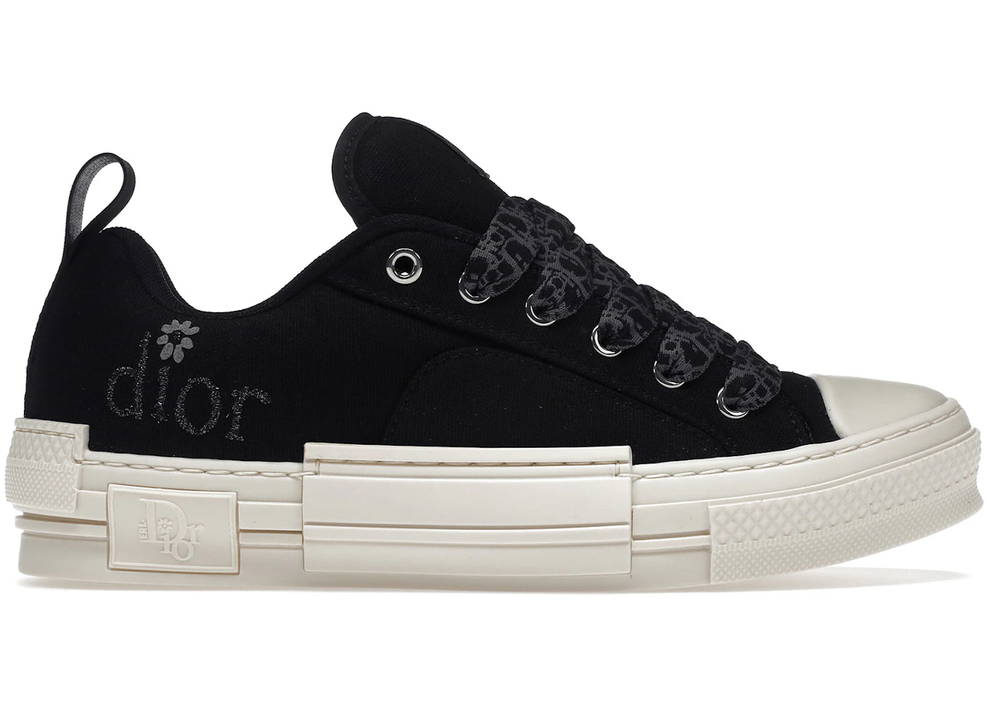 Dior B23 Skater Low Top ERL Black Cotton Canvas