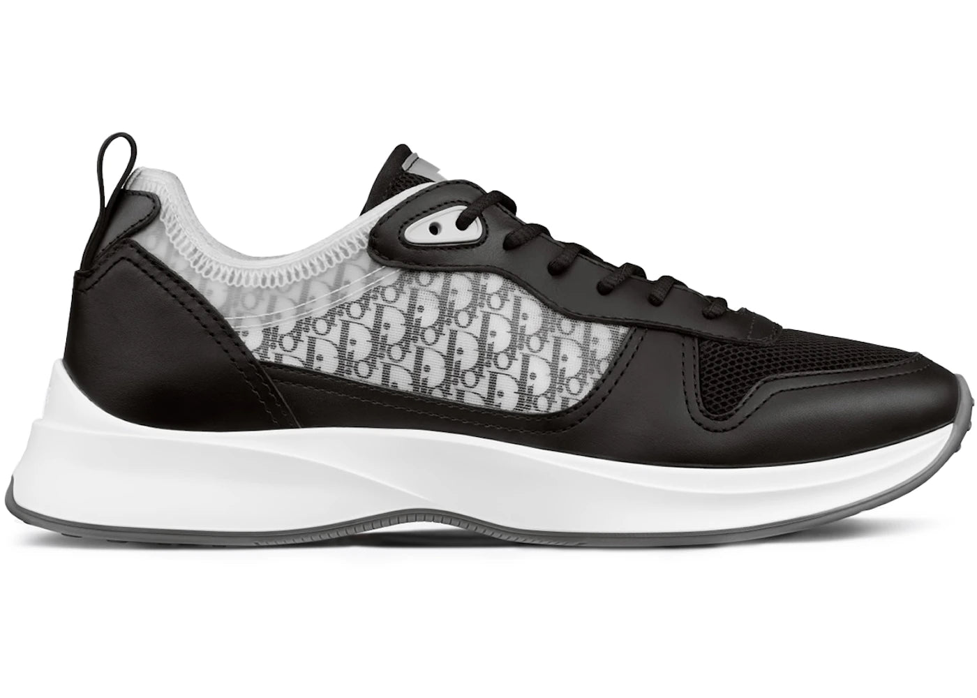 Dior B25 Runner Black Grey Oblique Leather