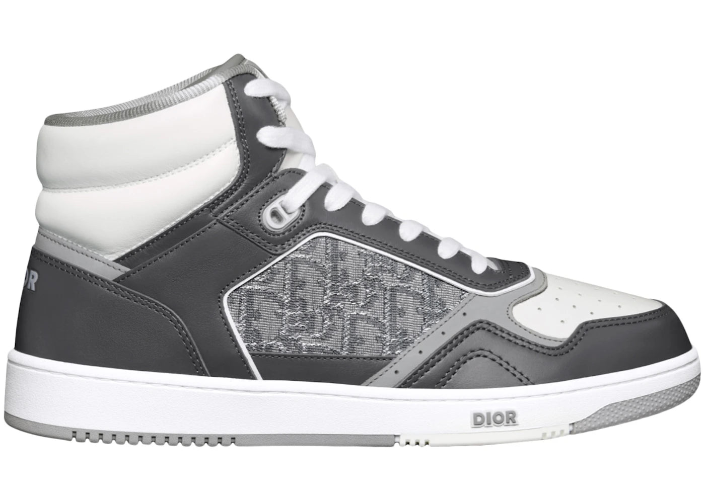 Dior B27 High Anthracite White Dior Oblique Jacquard Ruthenium Metallic Threads