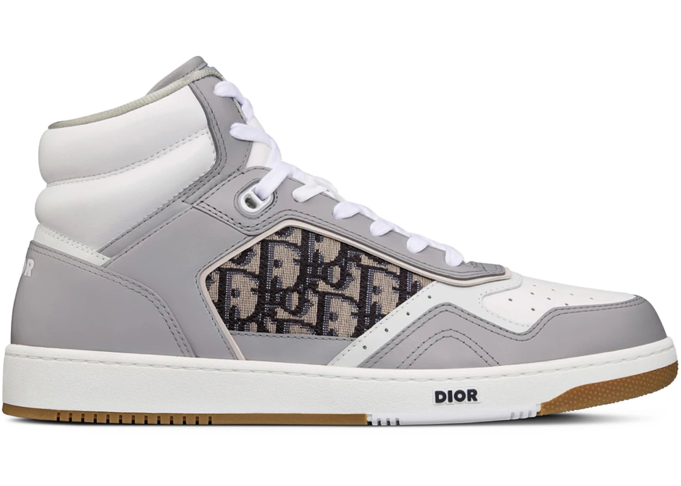 Dior B27 High-Top Gray White Beige Black Dior Oblique Jacquard