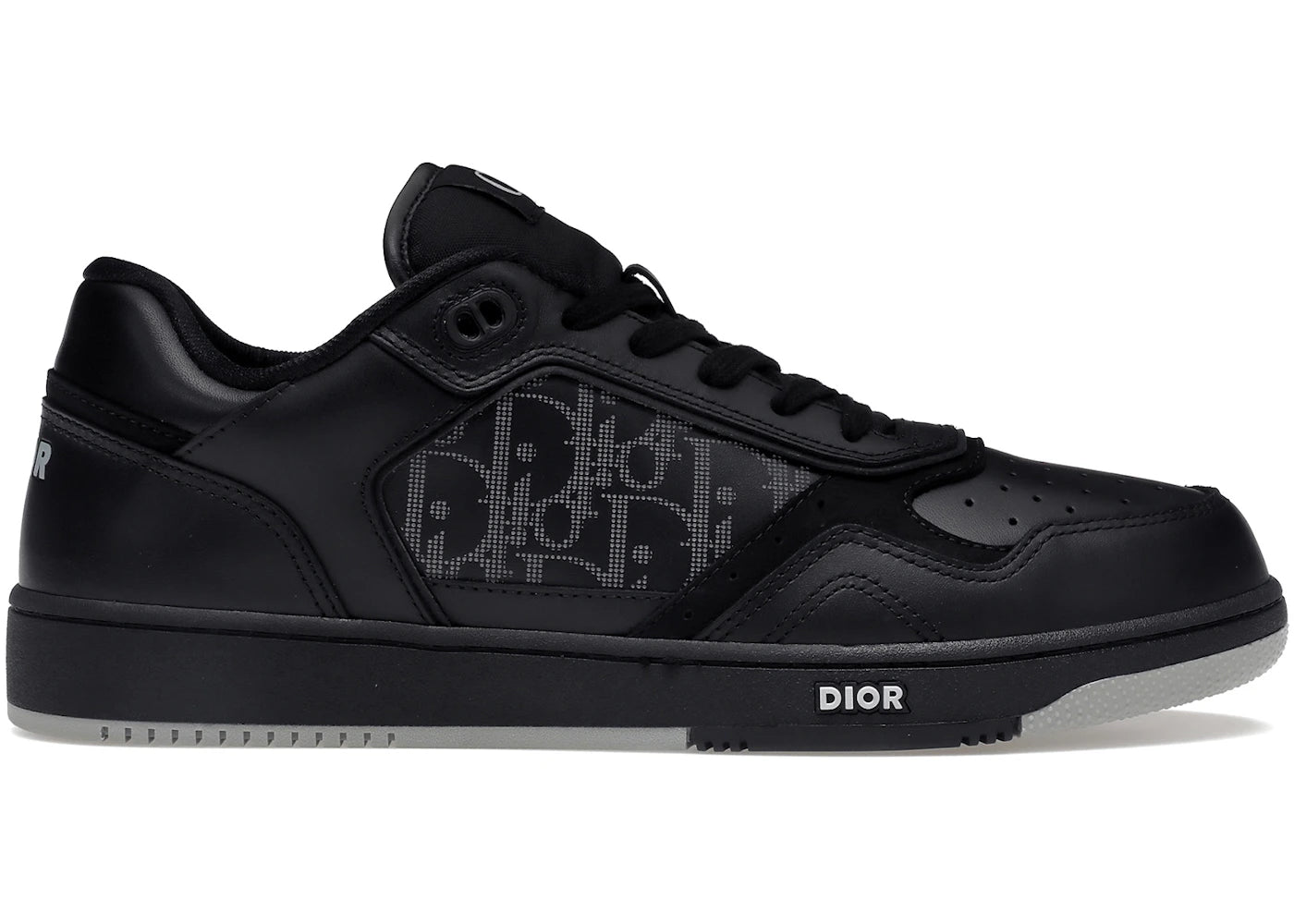 Dior B27 Low Black Dior Oblique Galaxy Leather Grey