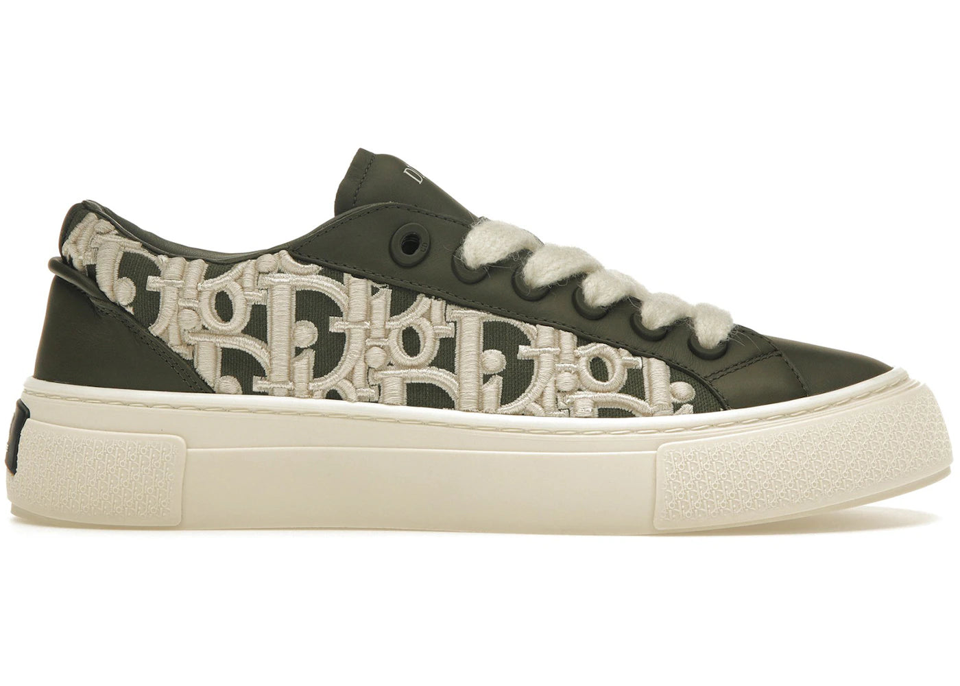 Dior B33 Sneaker Khaki Smooth Calfskin Oblique Raised Embroidery (Numbered)