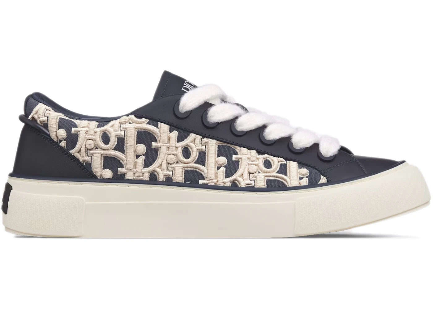 Dior B33 Sneaker Navy Blue Smooth Calfskin Oblique Raised Embroidery (Numbered)