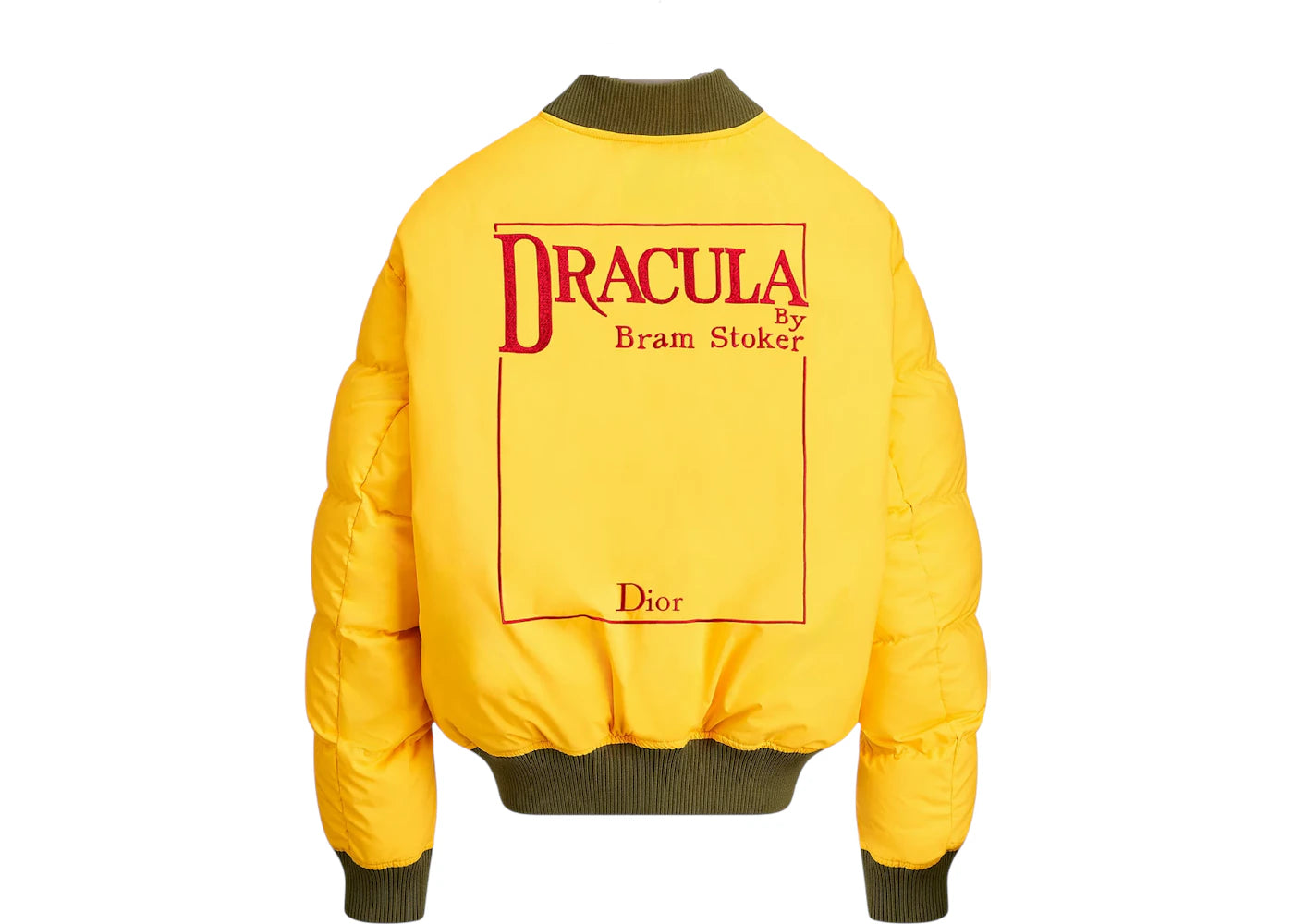 Dior Dracula Book Cover Embroidered Reversible Bomber Jacket Green/Yellow/Red