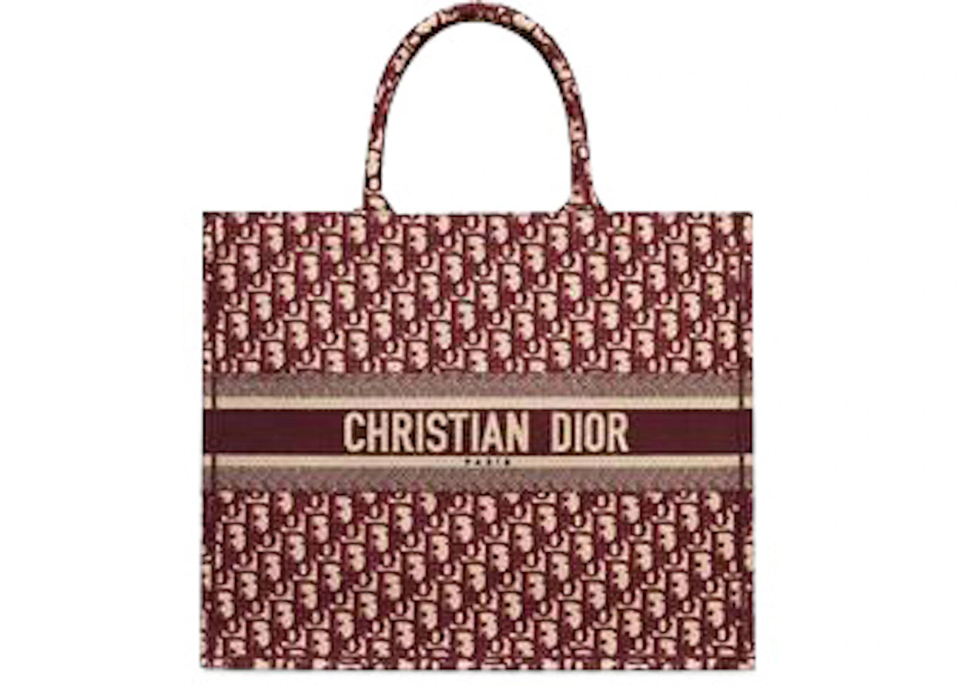 Dior Book Tote Oblique Burgundy