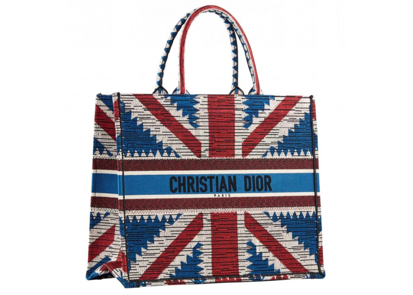 Dior Book Tote Union Jack Red White Blue