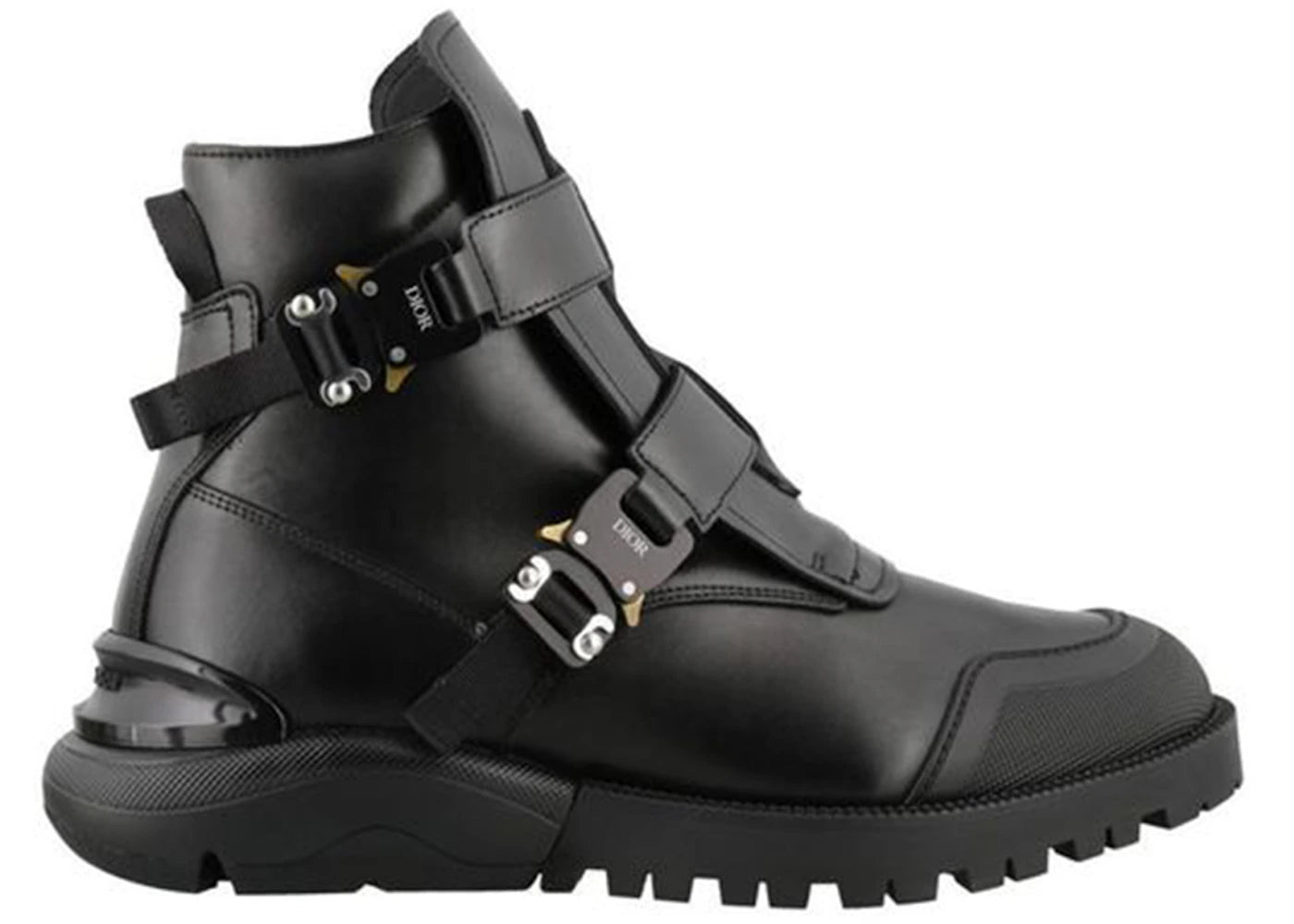 Dior Buckle Military Combat Boot Black