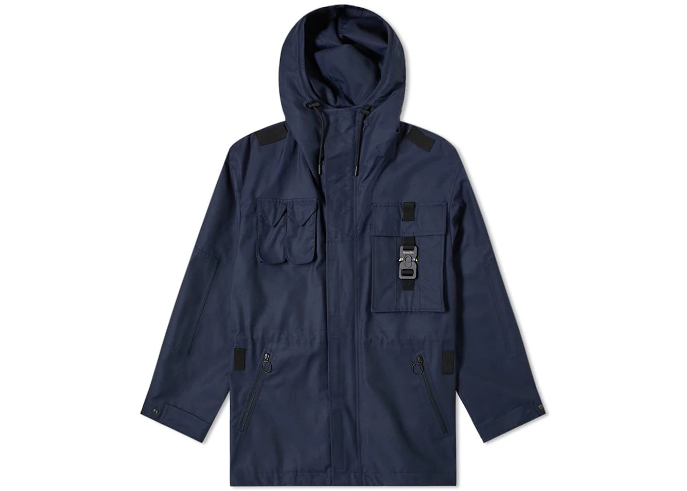 Dior Buckle Parka Jacket Navy