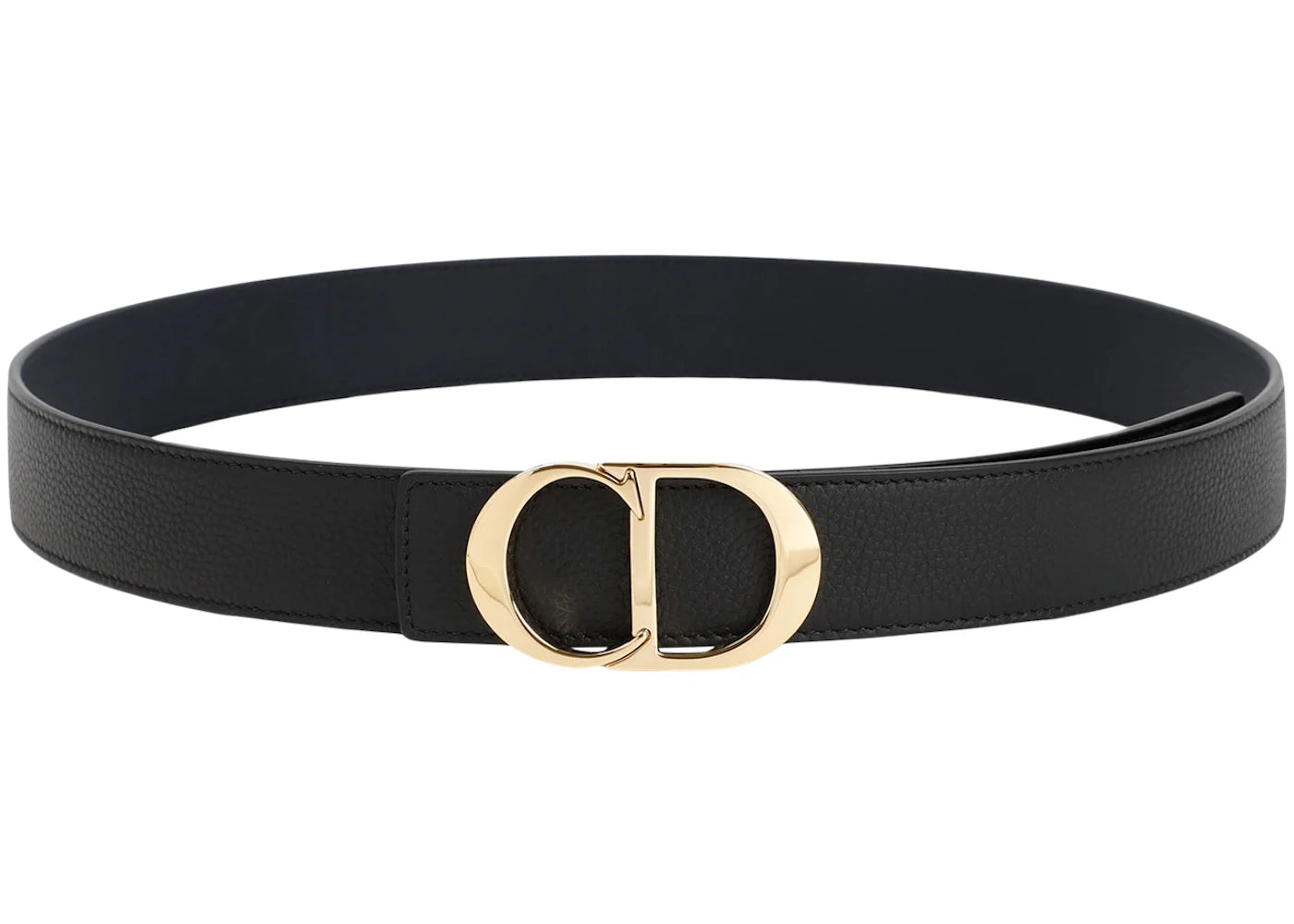 Dior CD Buckle Belt Leather Black/Gold-tone