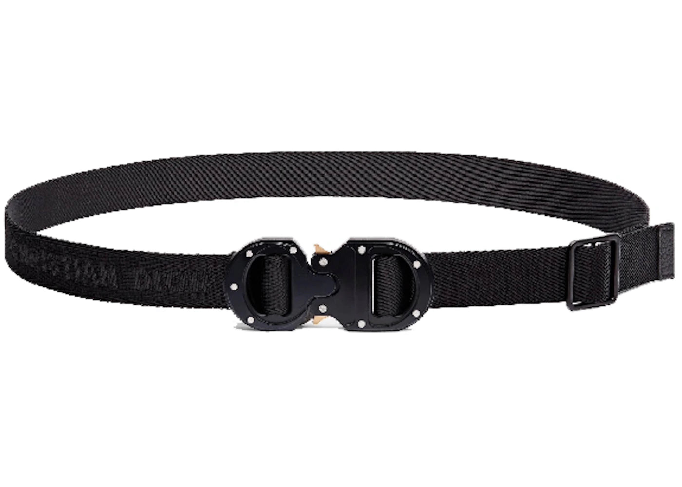 Dior CD Buckle Belt Nylon 25MM Matte Black