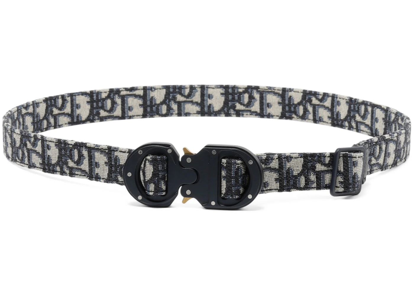 Dior CD Buckle Belt Oblique Blue