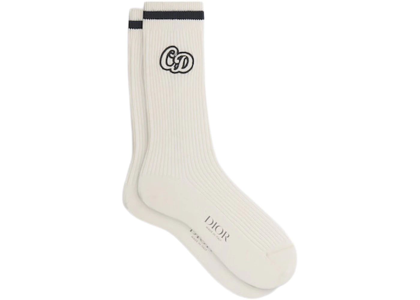 Dior CD Logo Socks White/Black