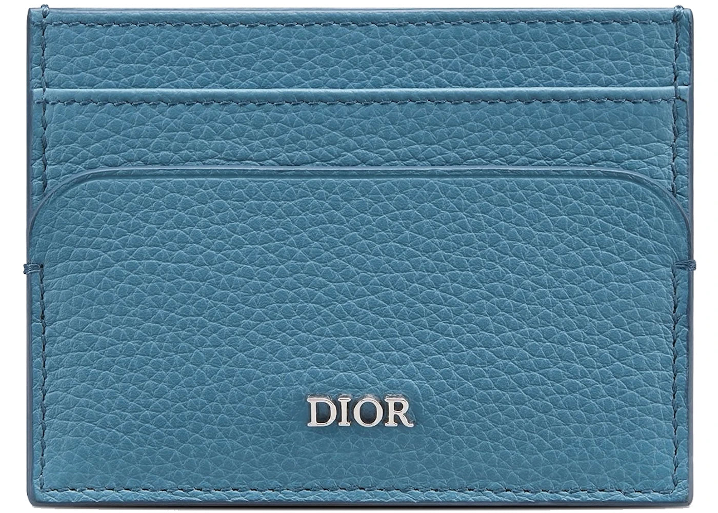 Dior Card Holder (4 Card Slot) Grained Calfskin Navy Blue