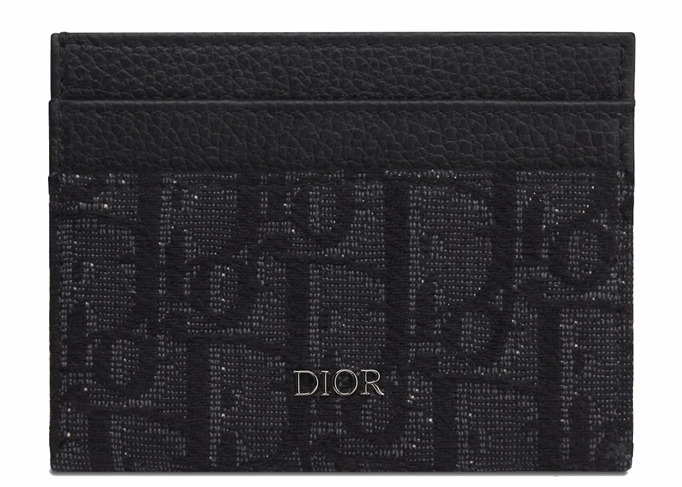 Dior Card Holder Oblique Jacquard Black