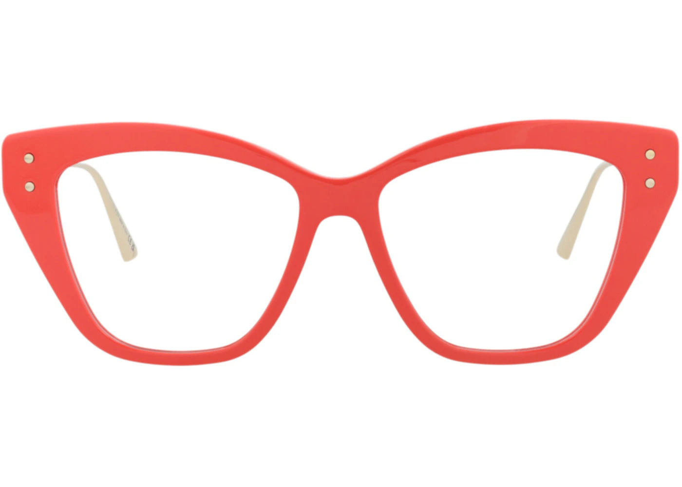 Dior Cat Eye-Frame Acetate Optical Frames Red Silver Transparent (CD50066I-52-066)