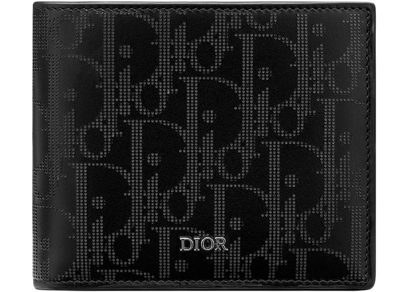 Dior Compact Wallet Oblique Jacquard Black