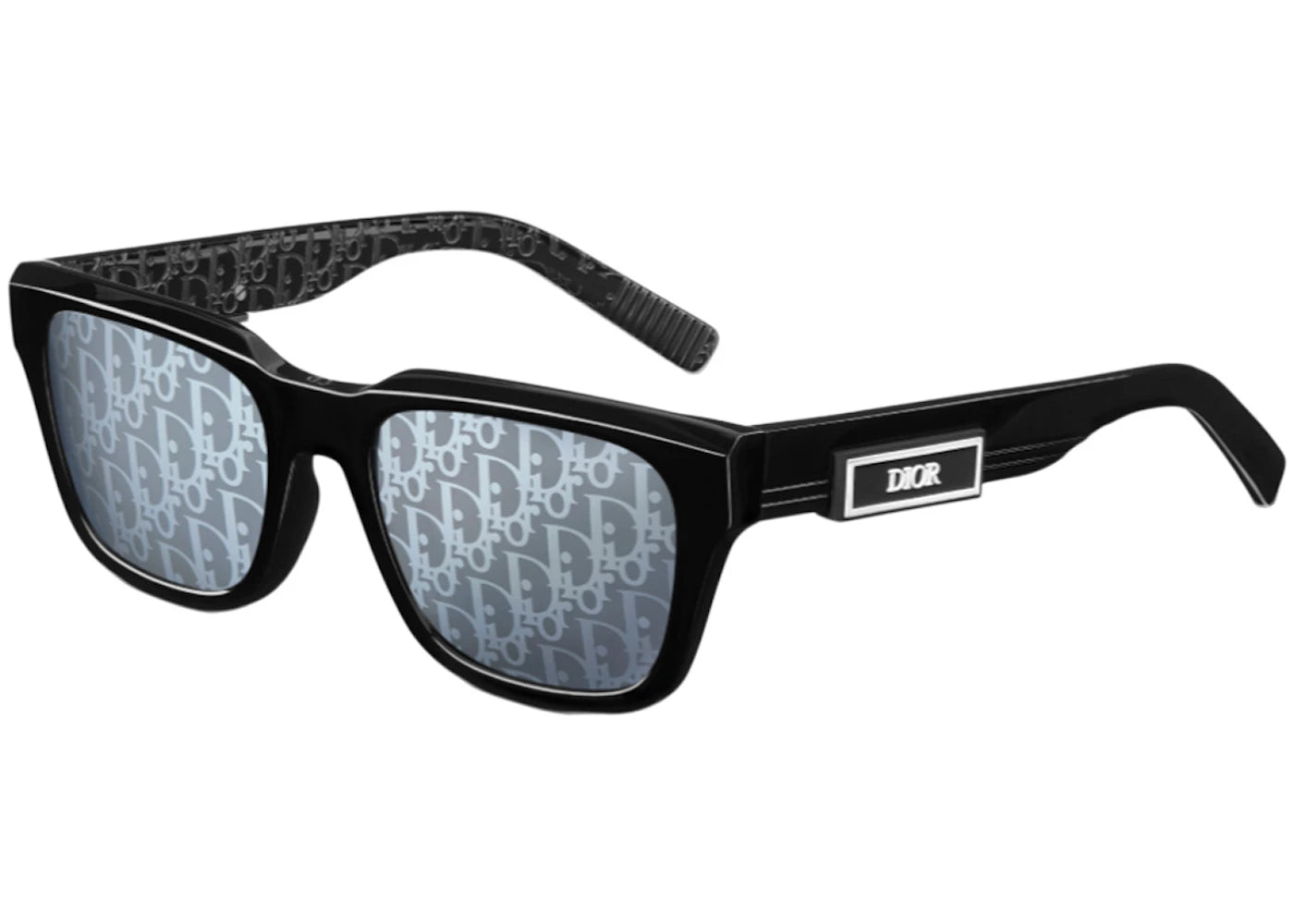 Dior DIORB23 S1I Sunglasses Black/Dior Jacquard Oblique Blue