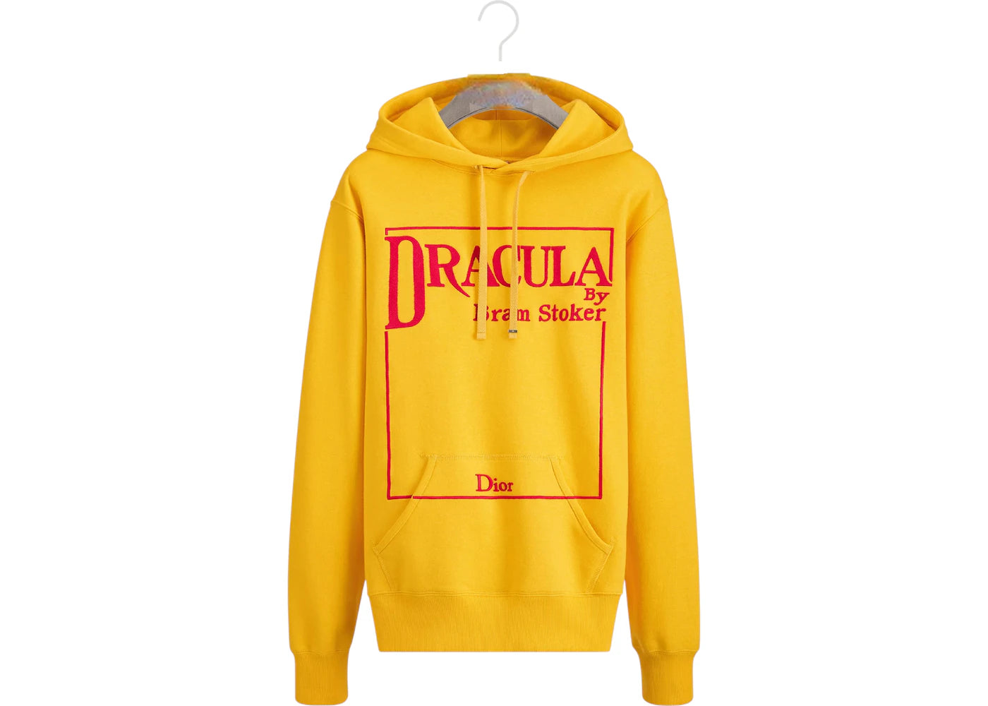 Dior Dracula Embroidered Hooded Sweater Yellow/Red