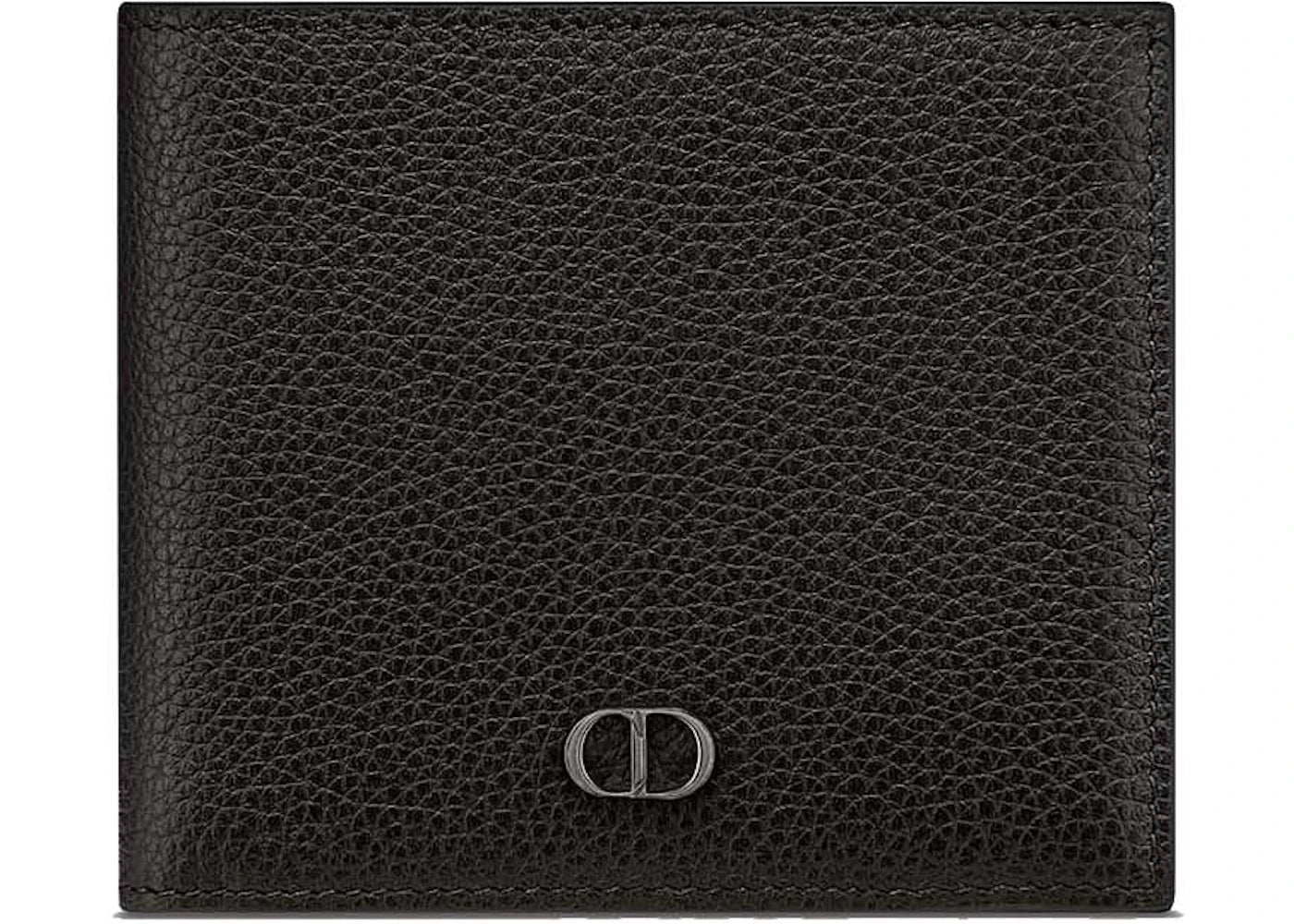 Dior Essentials Wallet Black Grained Calfskin with CD Icon Signature