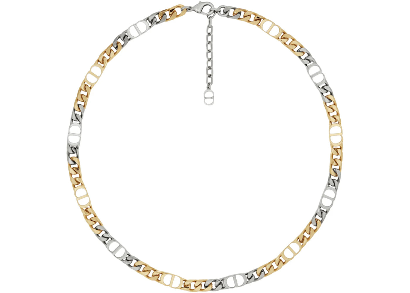 Dior Fine Links Collar Necklace CD Icon Gold/Silver