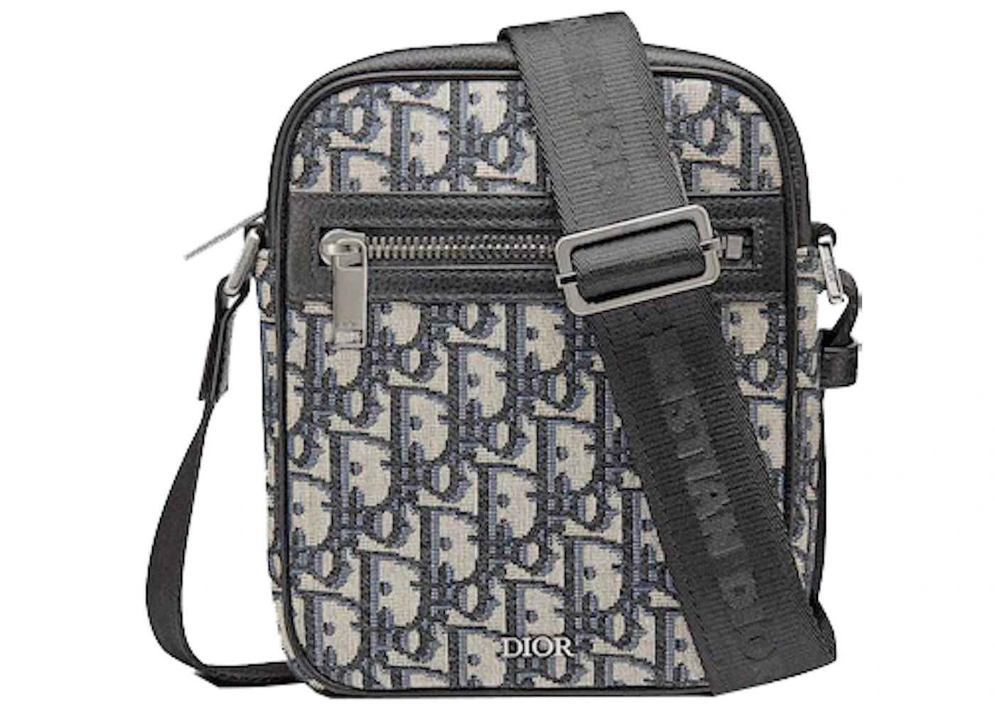 Dior Messenger Pouch Oblique Jacquard Beige/Black