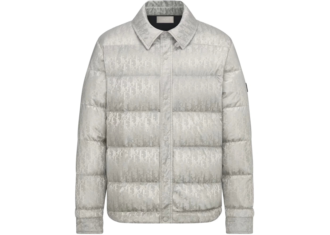 Dior Oblique Quilted Jacket Gray Technical Jacquard