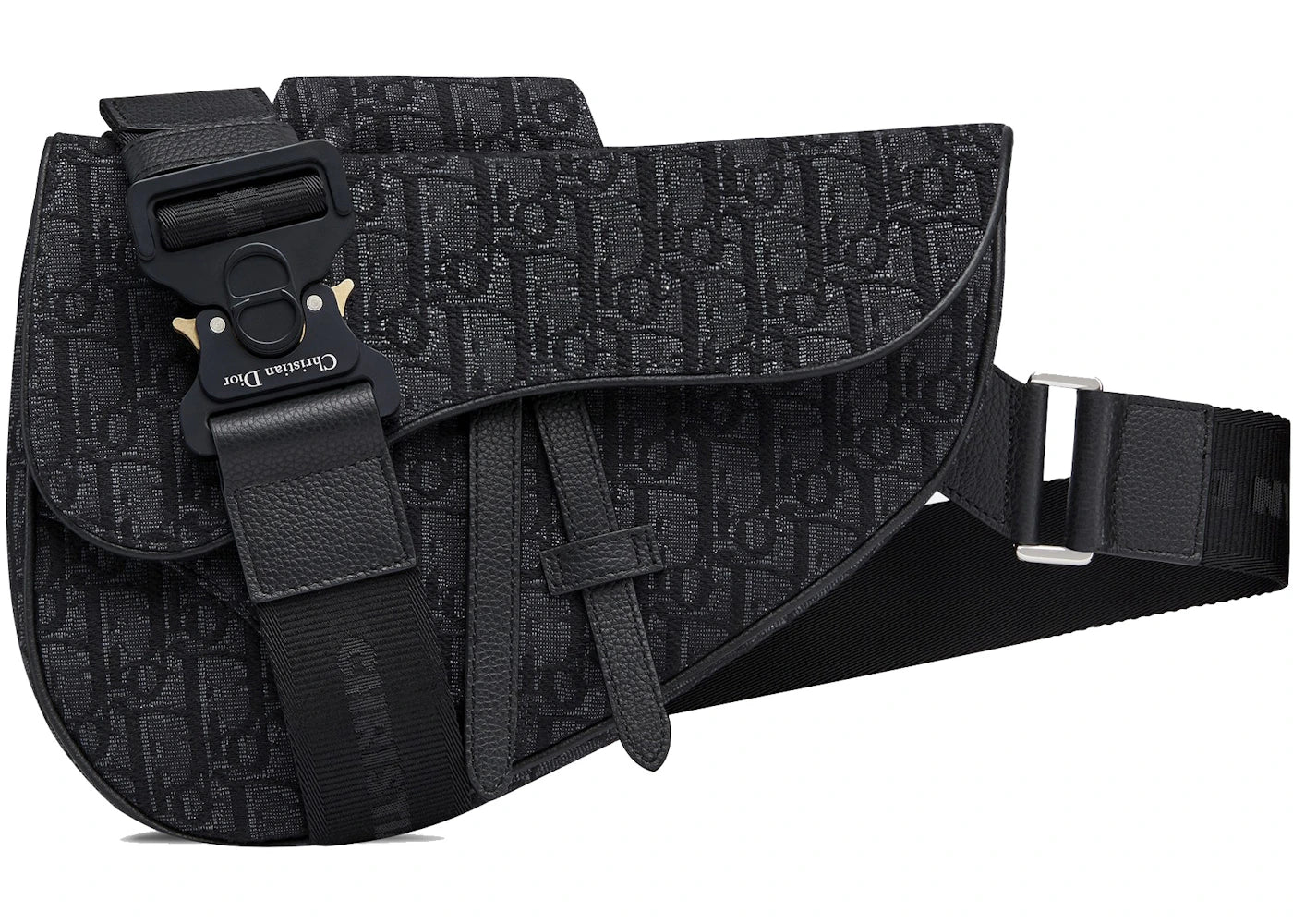 Dior Saddle Bag Oblique Jacquard Black