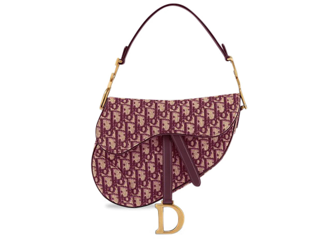 Dior Oblique Saddle Bag Burgundy