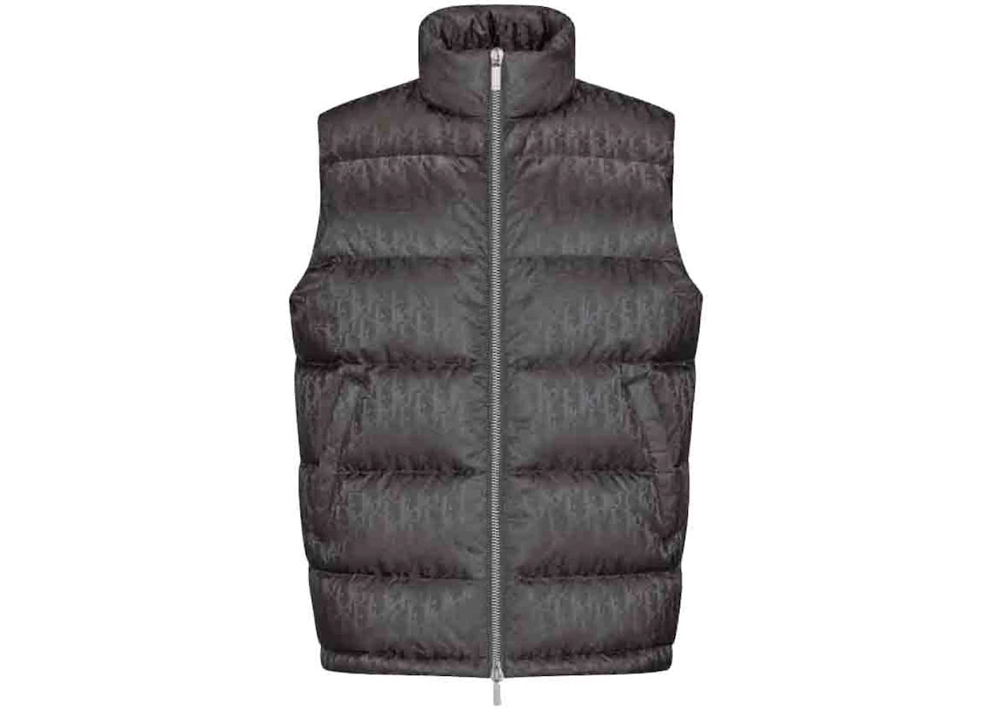 Dior Oblique Sleeveless Down Jacket Gray