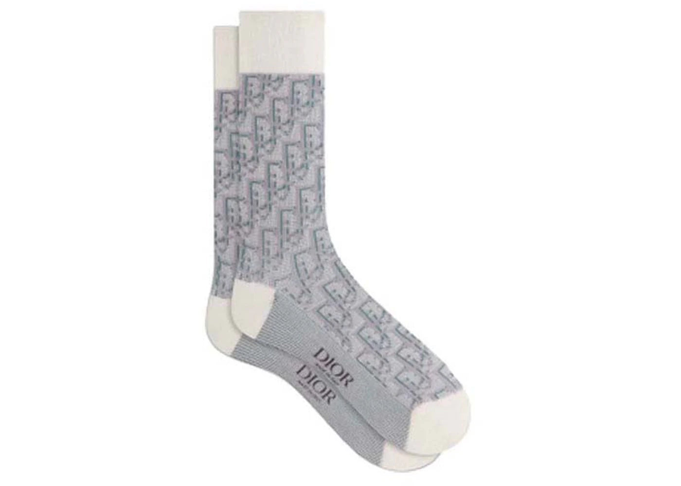 Dior Oblique Socks White/Silver