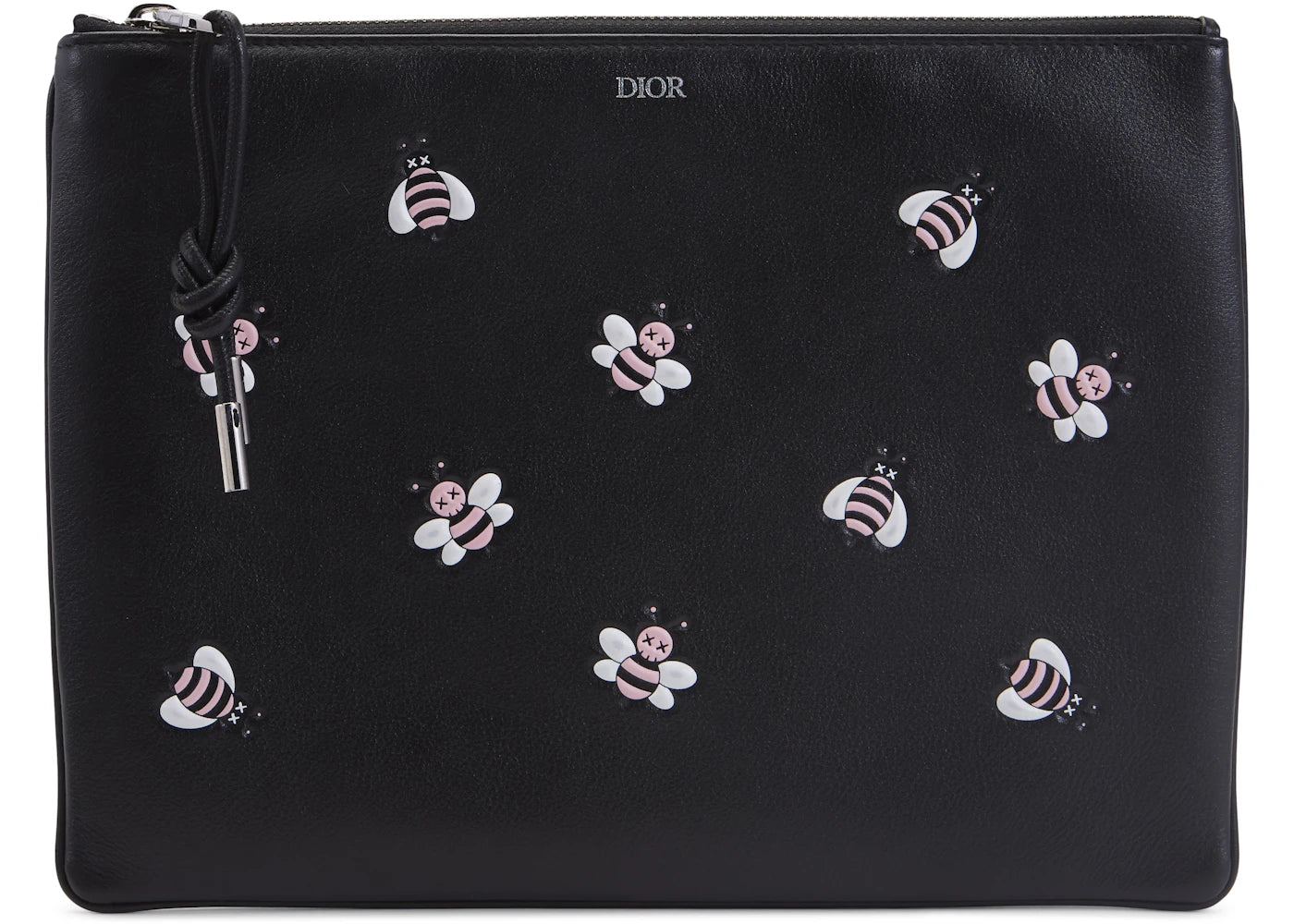 Dior x Kaws Pouch Pink Bees Black