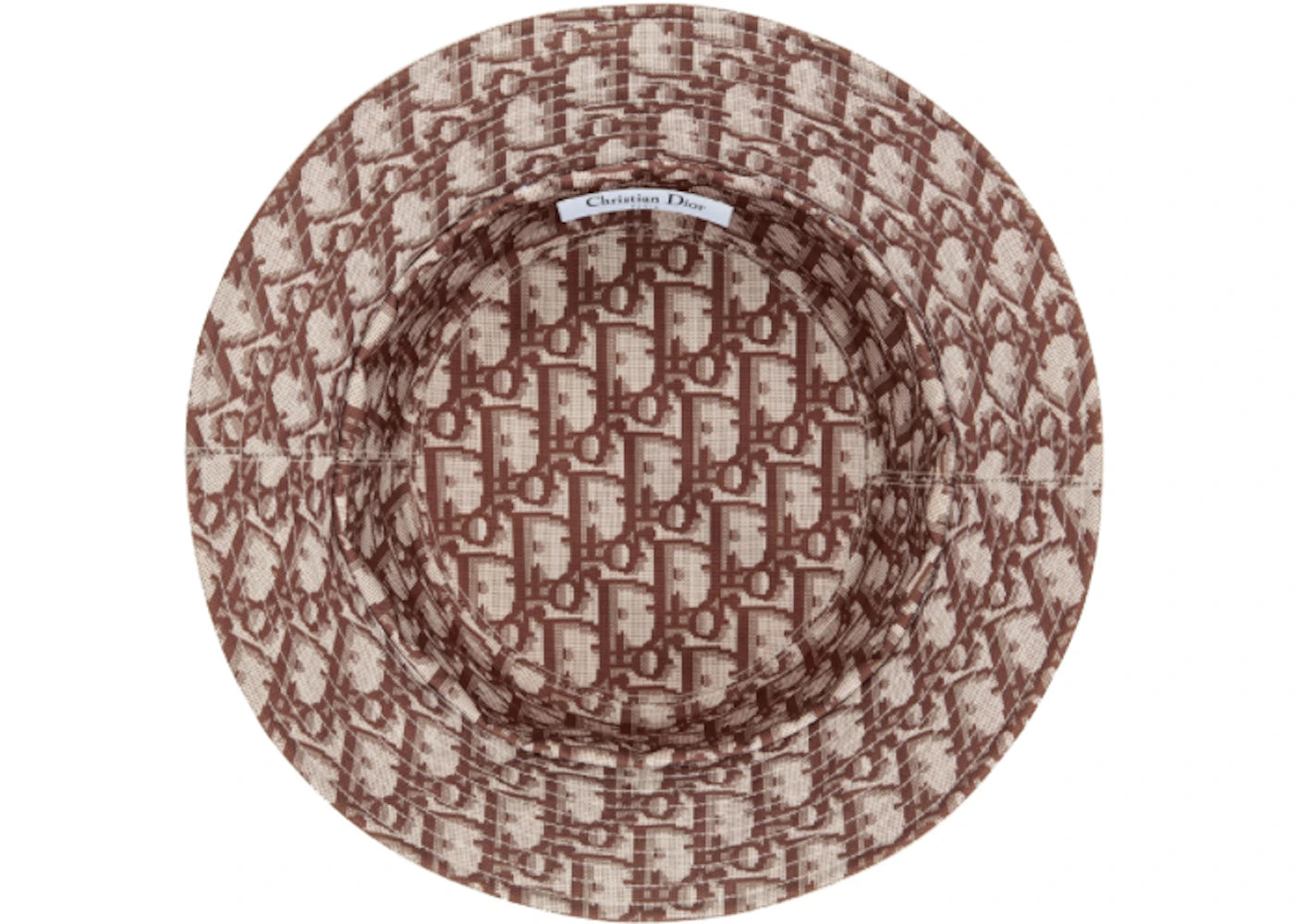 Dior Reversible Teddy-D Small Brim Bucket Hat Oblique Beige