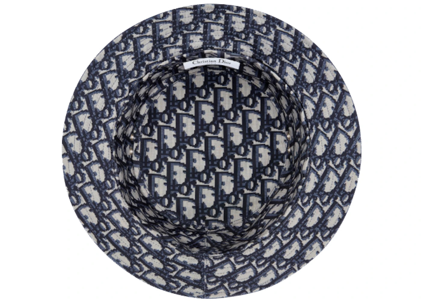 Dior Reversible Teddy-D Small Brim Bucket Hat Oblique Blue