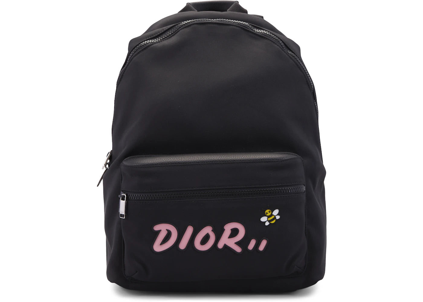 Dior x Kaws Rider Backpack Pink Logo Nylon Black